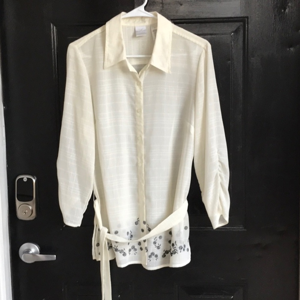 Silver Threads Run All Through This Pretty Blouse